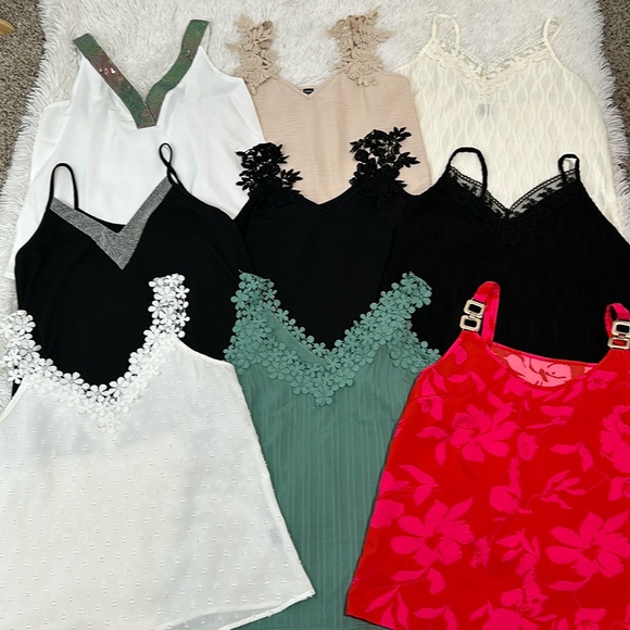 SHEIN Tops - 🍀 Bundle of 9 NWOT SHEIN Tank Top Blouses Size Small